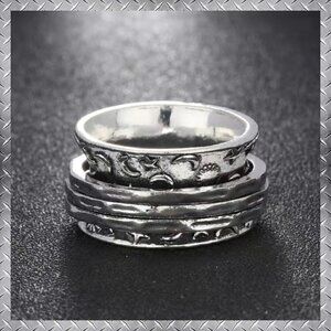 Sun and Moon Boho Spinner Ring #1207